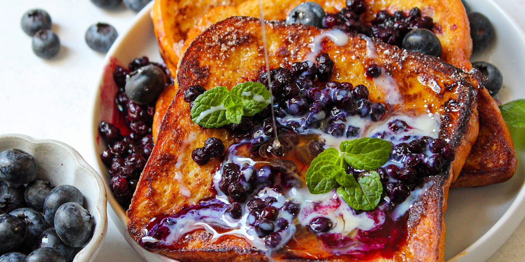 Cinnamon French Toast with Blueberry Brew Compote